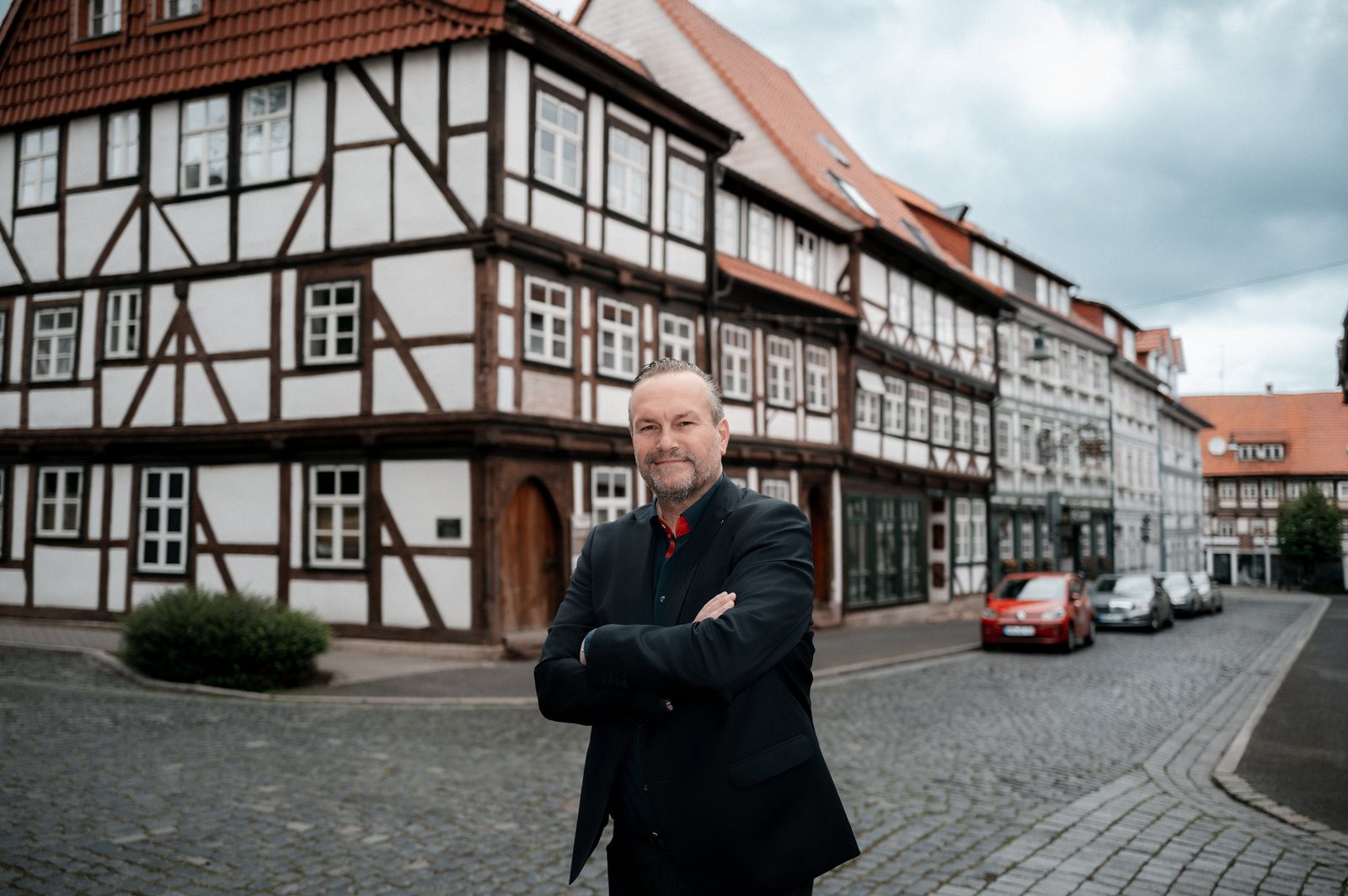 Malte Schober in der Northeimer Altstadt